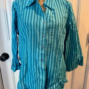 Christopher & Banks Women’s Button Down Top. NWT with 3/4 Length Sleeves.